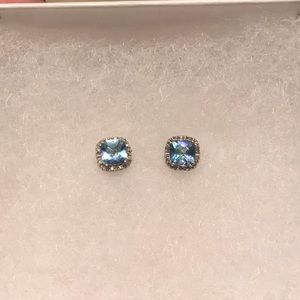 Blue Topaz Stud Earrings